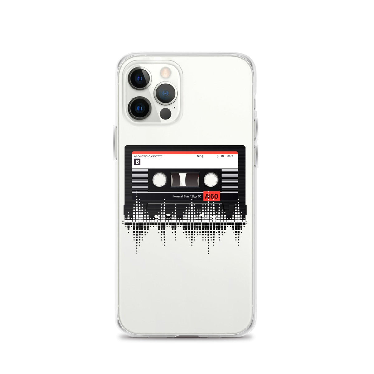 Retro Cassette Tape Clear Phone Case - Tedeschi Studio, LLC.