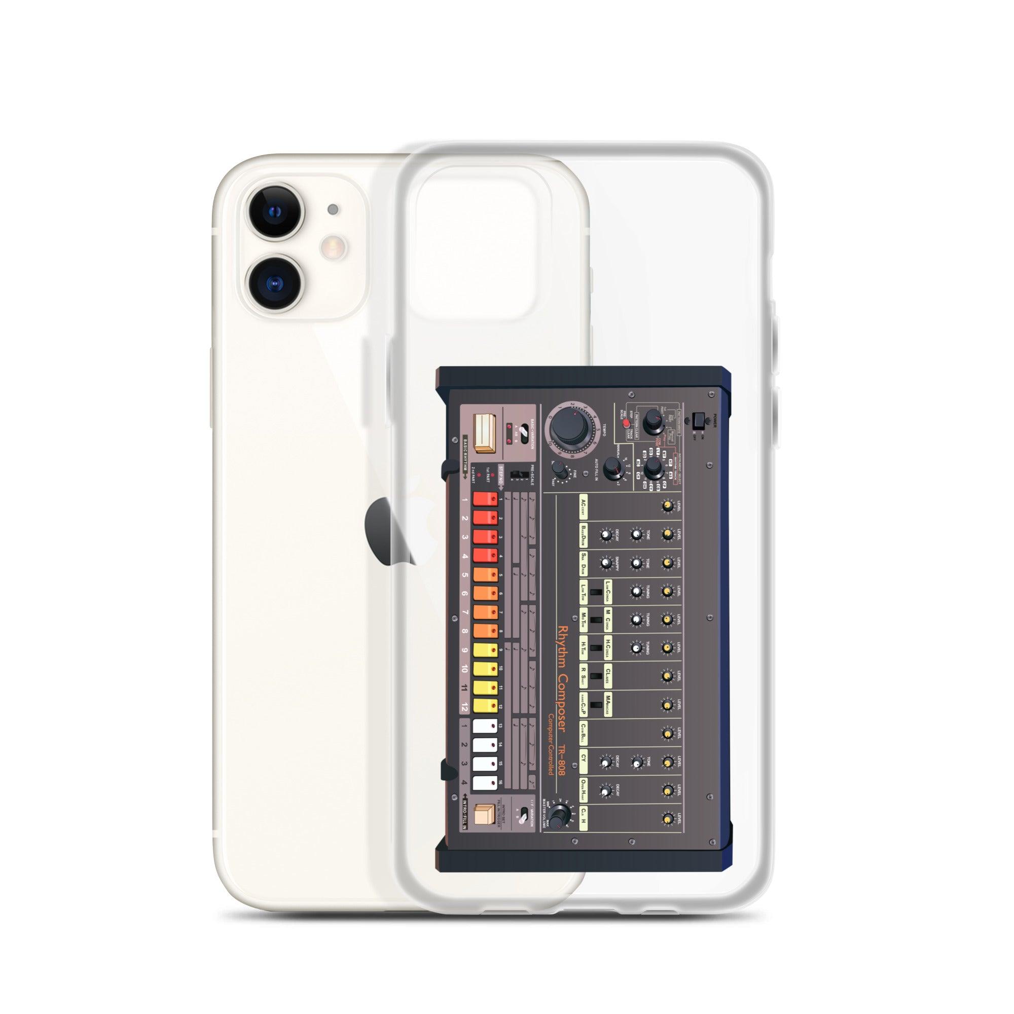 Roland TR-808 Rhythm Composer Artist Rendition | Drum Machine |Clear Case for iPhone® - Tedeschi Studio, LLC.