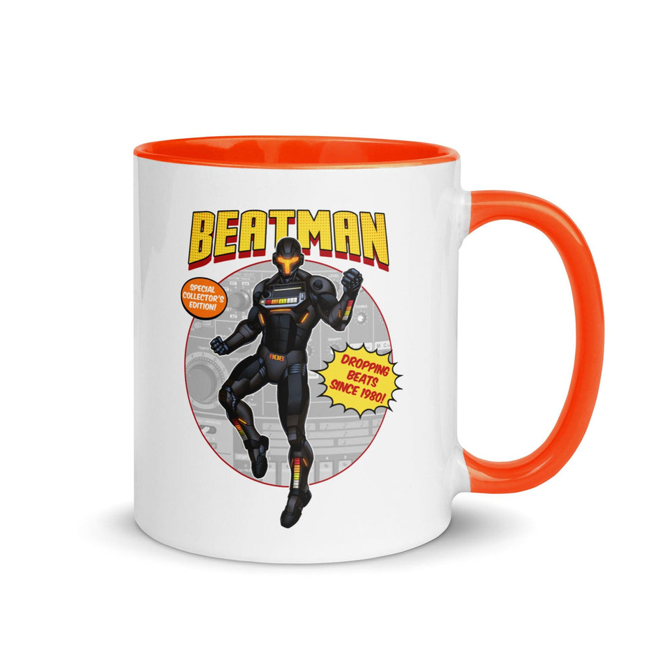 TR808 Beatman Superhero Mug w/Color Inside - Tedeschi Studio, LLC.