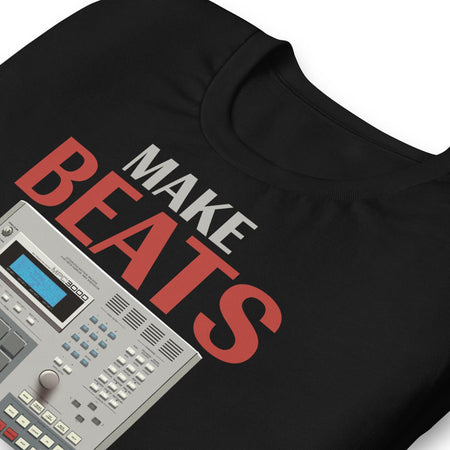 Akai® MPC3000 Inspired Design | Vintage Drum Machine | "Make Beats Not War" Unisex T-Shirt (XS-5XL) - Tedeschi Studio, LLC.