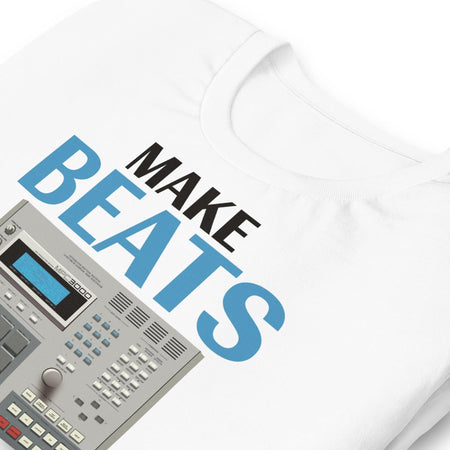 Akai® MPC3000 Inspired Design | Vintage Drum Machine | "Make Beats Not War" Unisex T-Shirt (XS-5XL) - Tedeschi Studio, LLC.