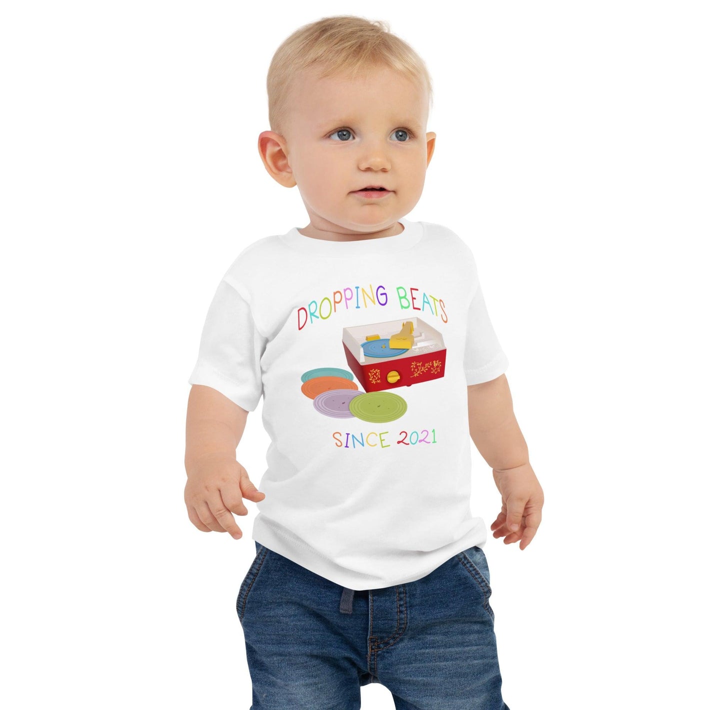 Dropping Beats Baby Gift Toddler T-Shirt - Tedeschi Studio, LLC.