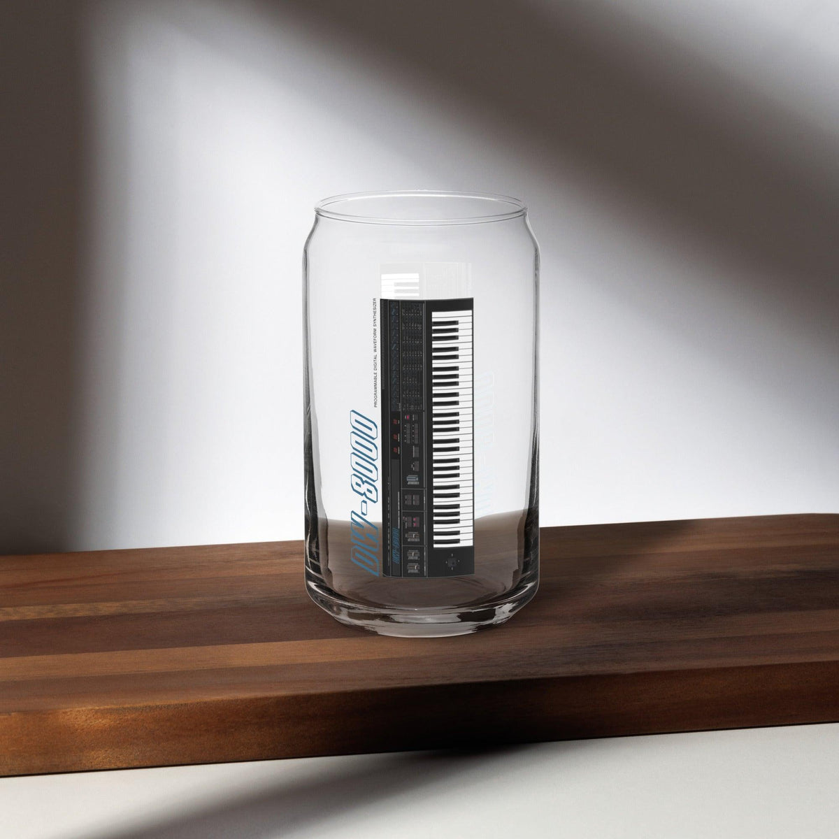 Korg DW-8000 Keyboard Artist Rendition Can Shaped Glass (16 oz.) - Tedeschi Studio, LLC.