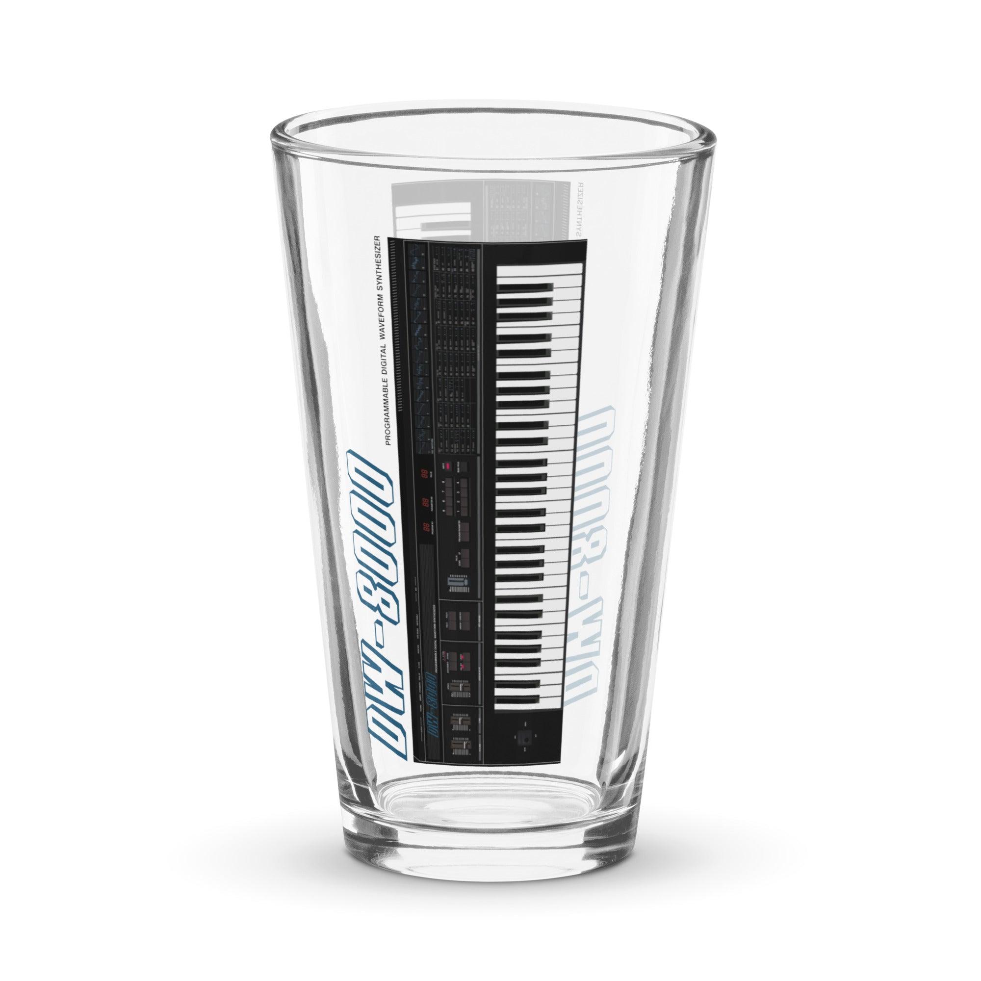Korg DW-8000 Keyboard Artist Rendition Shaker Pint Glass (16 oz.) - Tedeschi Studio, LLC.