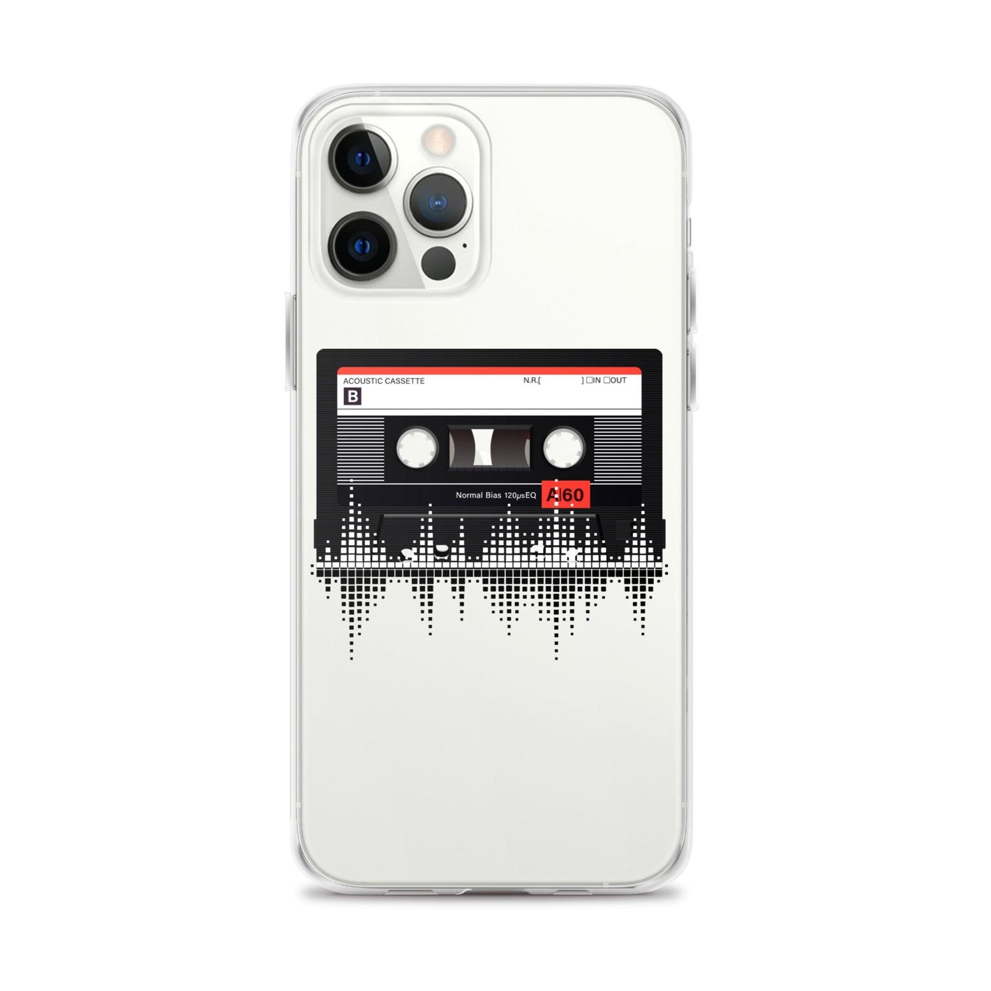 Retro Cassette Tape Clear Phone Case - Tedeschi Studio, LLC.