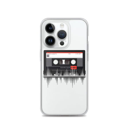 Retro Cassette Tape Clear Phone Case - Tedeschi Studio, LLC.