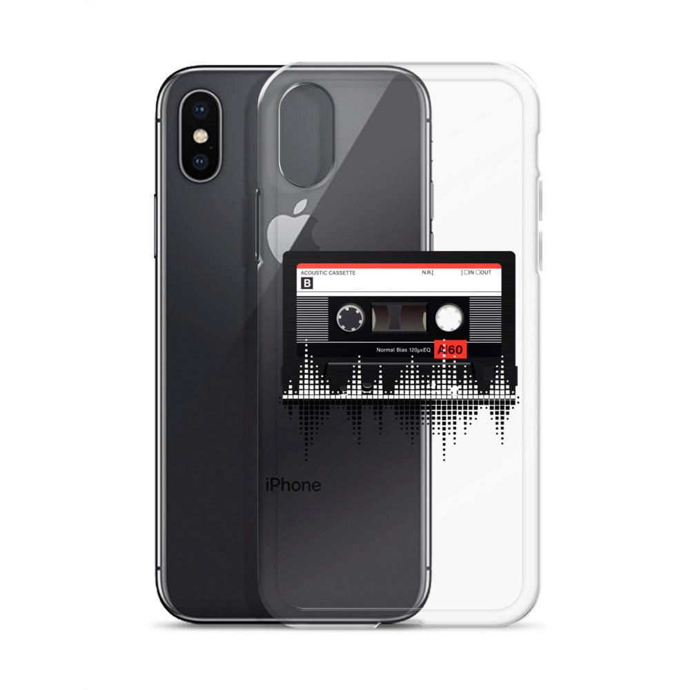 Retro Cassette Tape Clear Phone Case - Tedeschi Studio, LLC.