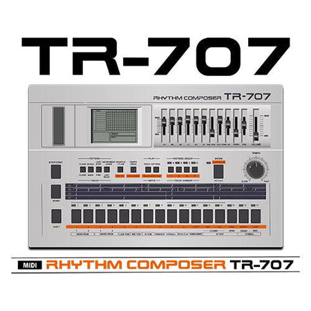 Roland® TR-707 Inspired Design | Vintage Drum Machine | TR707 Mug w/ Color Inside (11oz.-15oz.) - Tedeschi Studio, LLC.