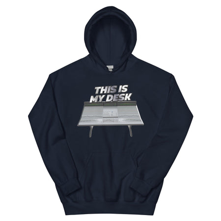 Solid State Logic® Inspired Design | Mixing Console | SSL "This Is My Desk" Unisex Hoodie (S-5XL) - Tedeschi Studio, LLC.