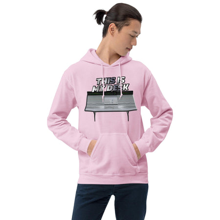 Solid State Logic® Inspired Design | Mixing Console | SSL "This Is My Desk" Unisex Hoodie (S-5XL) - Tedeschi Studio, LLC.