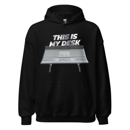 Solid State Logic® Inspired Design | Mixing Console | SSL "This Is My Desk" Unisex Hoodie (S-5XL) - Tedeschi Studio, LLC.