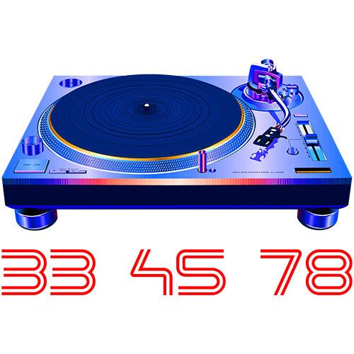 Technics® Turntable Inspired Design | Vintage Record Player | "33 45 78" Unisex Sweatshirt (SM-5XL) - Tedeschi Studio, LLC.