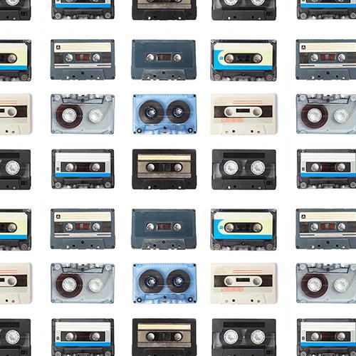 Vintage Cassette Tapes Wrapping Paper 3-Pack - Tedeschi Studio, LLC.