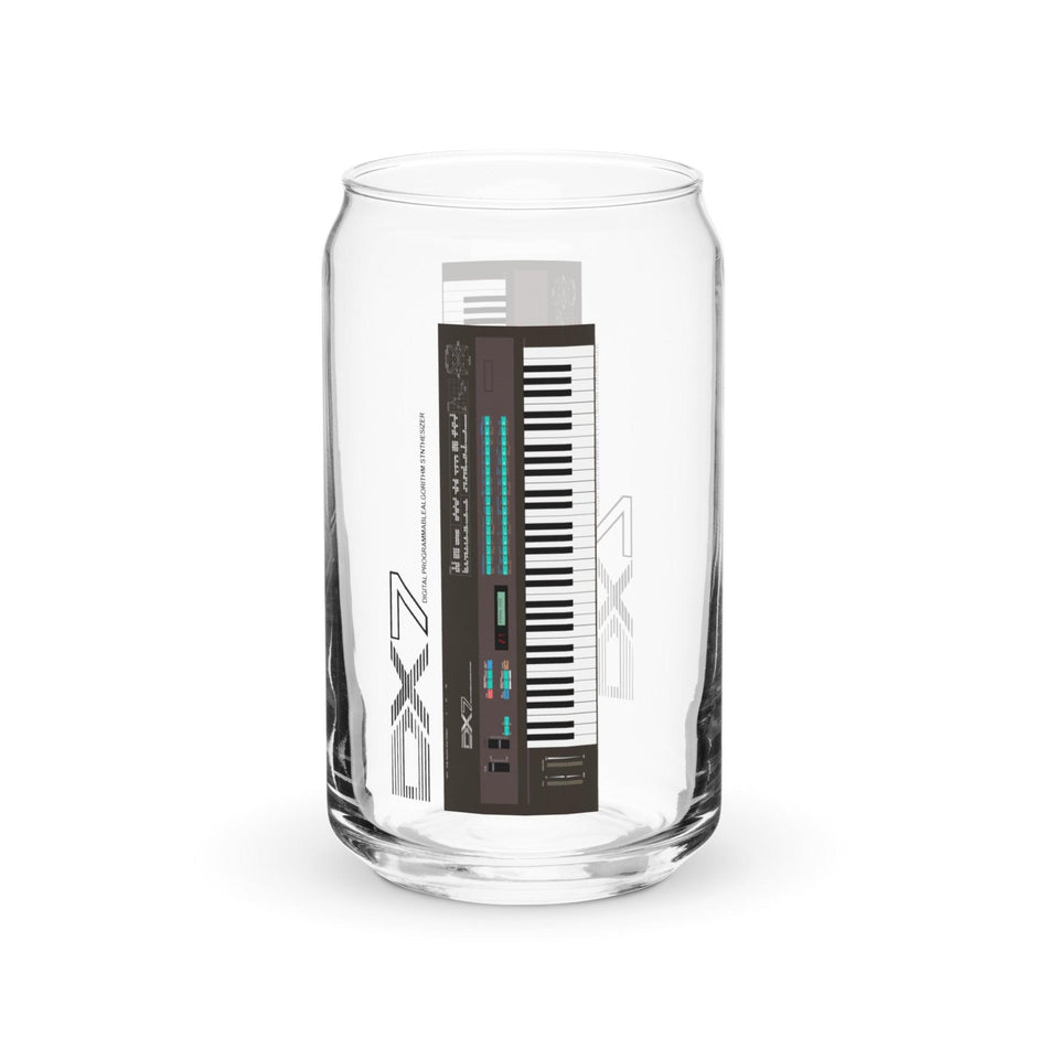Yamaha DX7 Keyboard Artist Rendition Can-Shaped Glass (16.oz) - Tedeschi Studio, LLC.